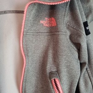 North Face children's gray zip up hoodie